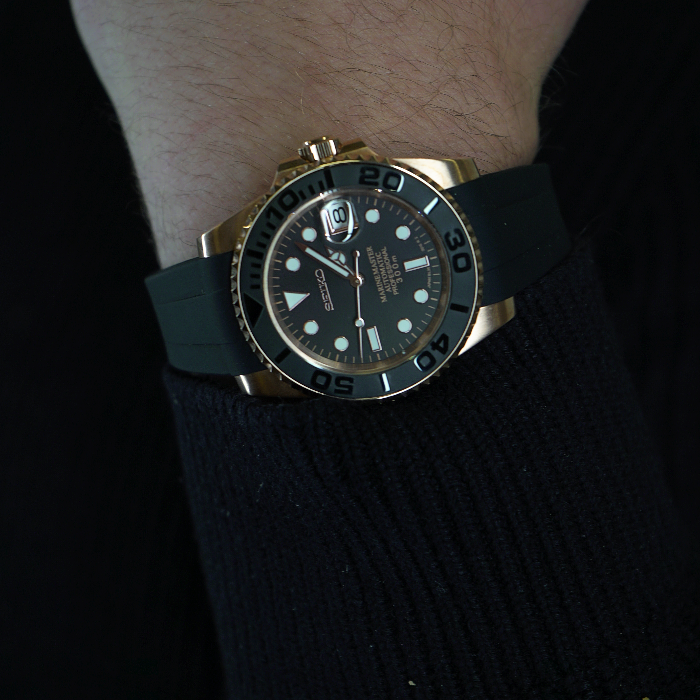 Seikomariner Rosegold Rubber
