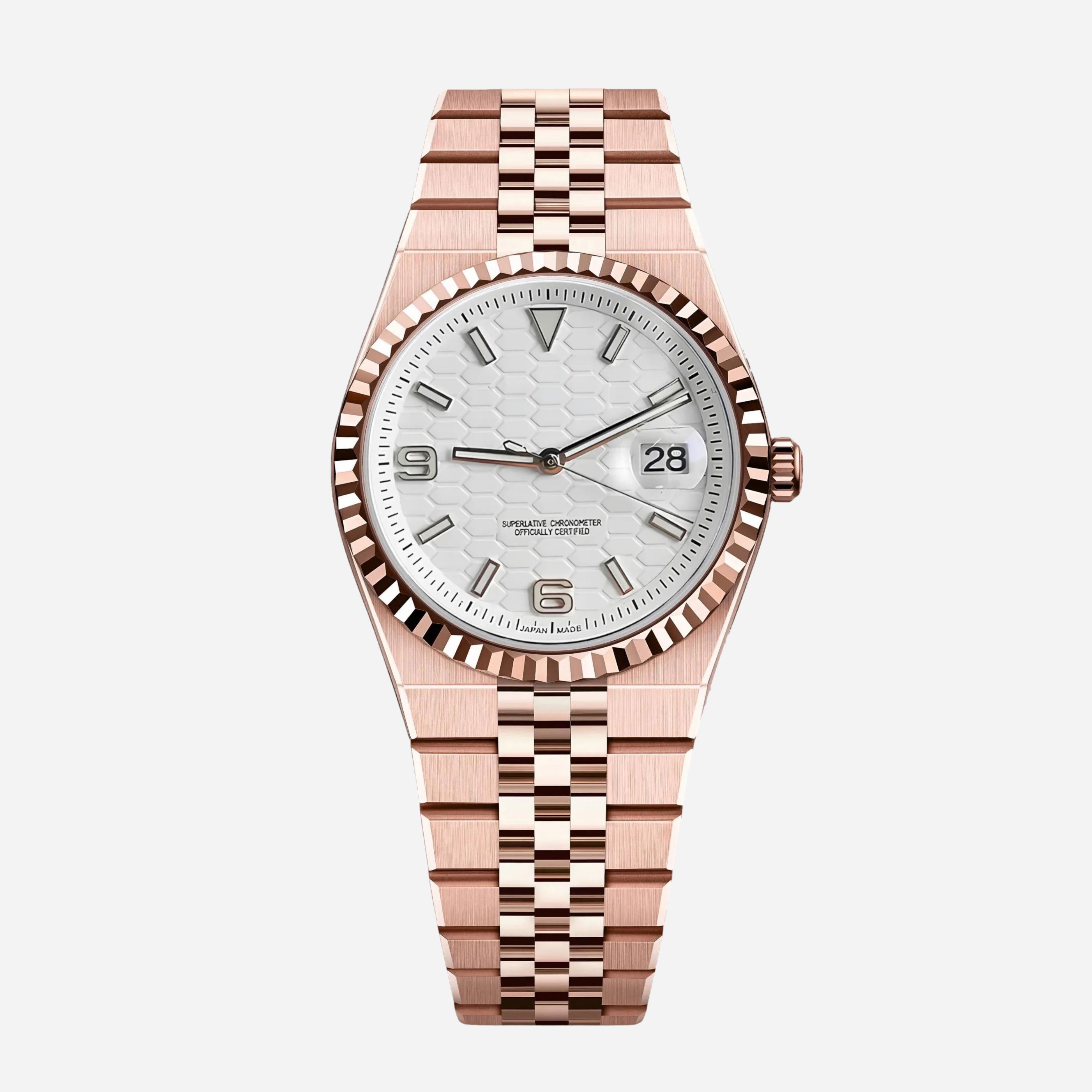 Klassisk Automatklokke 40 mm – Rosé Skive