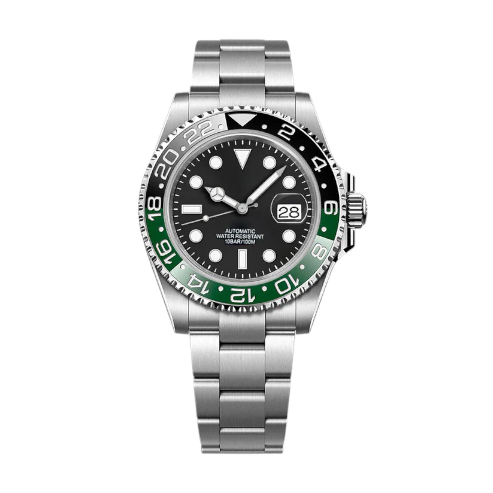 GMT Automatklokke 40 mm – Sort/Grønn Ramme