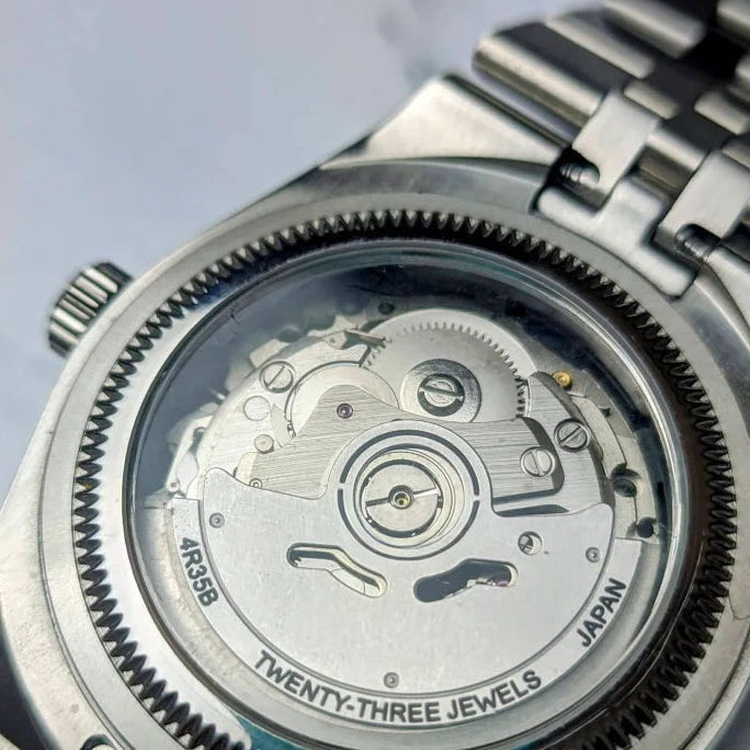 Klassisk Automatklokke 40 mm – Blå Skive