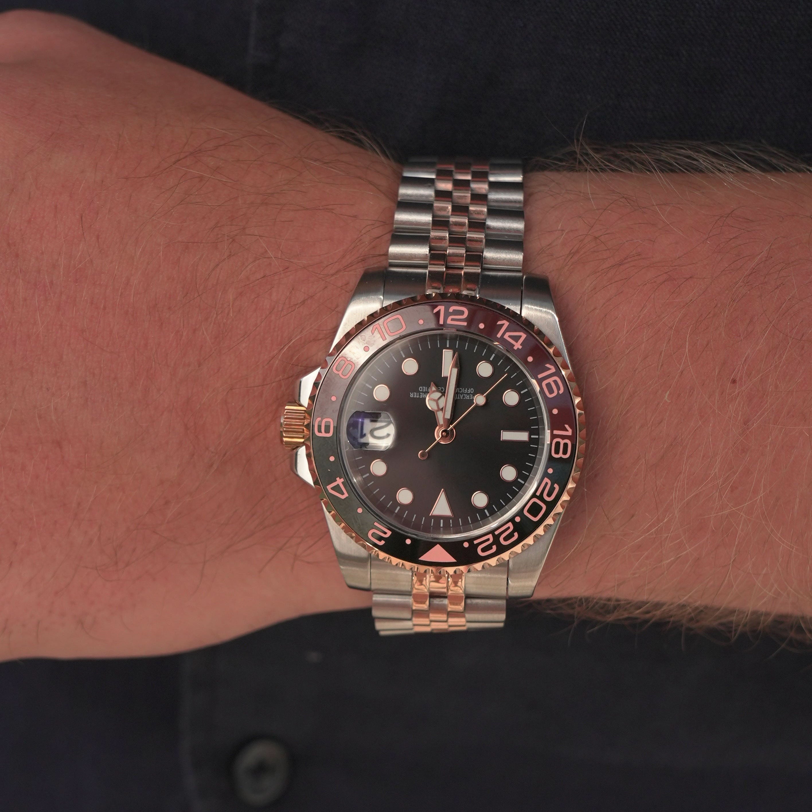 GMT Automatklokke 40 mm – Brun/Gull Ramme