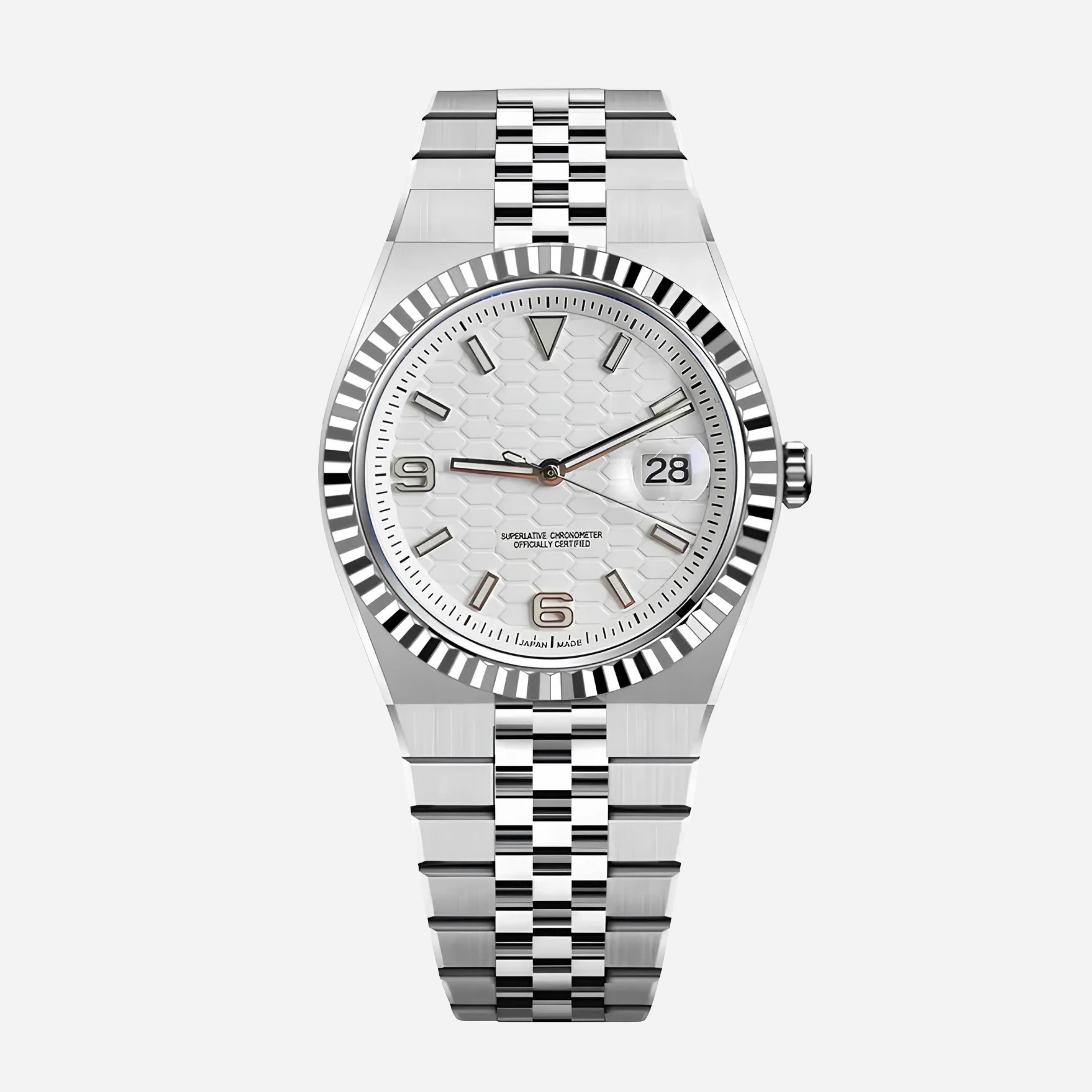 Klassisk Automatklokke 40 mm – Hvit Skive