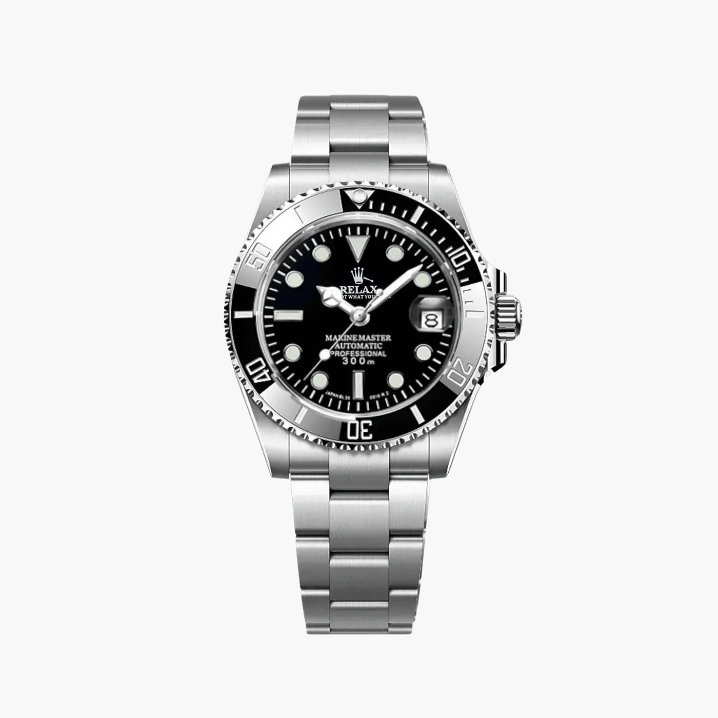 Automatisk Dykkerklokke 40 mm – Sort
