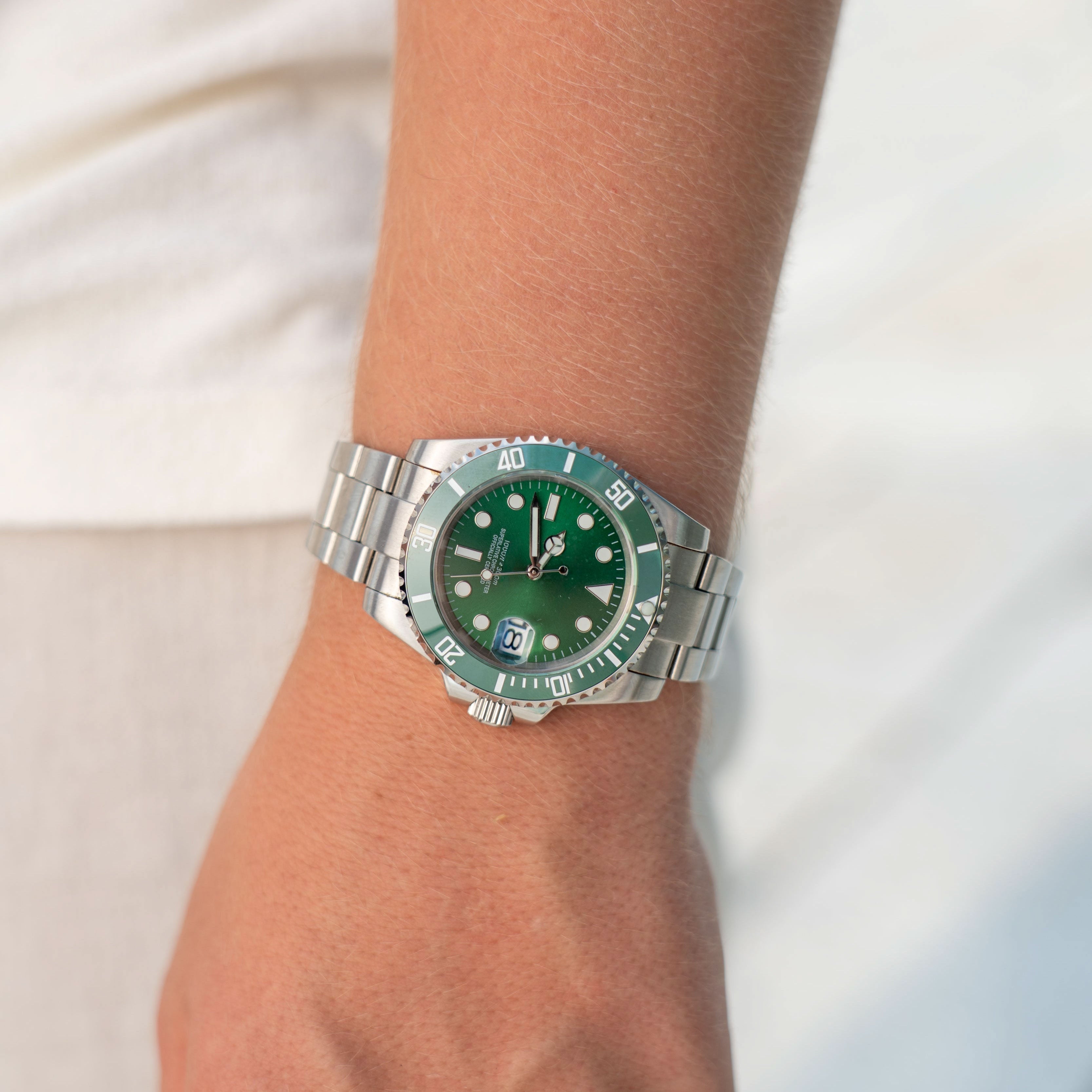 Automatisk Dykkerklokke 40 mm – Helgrønn