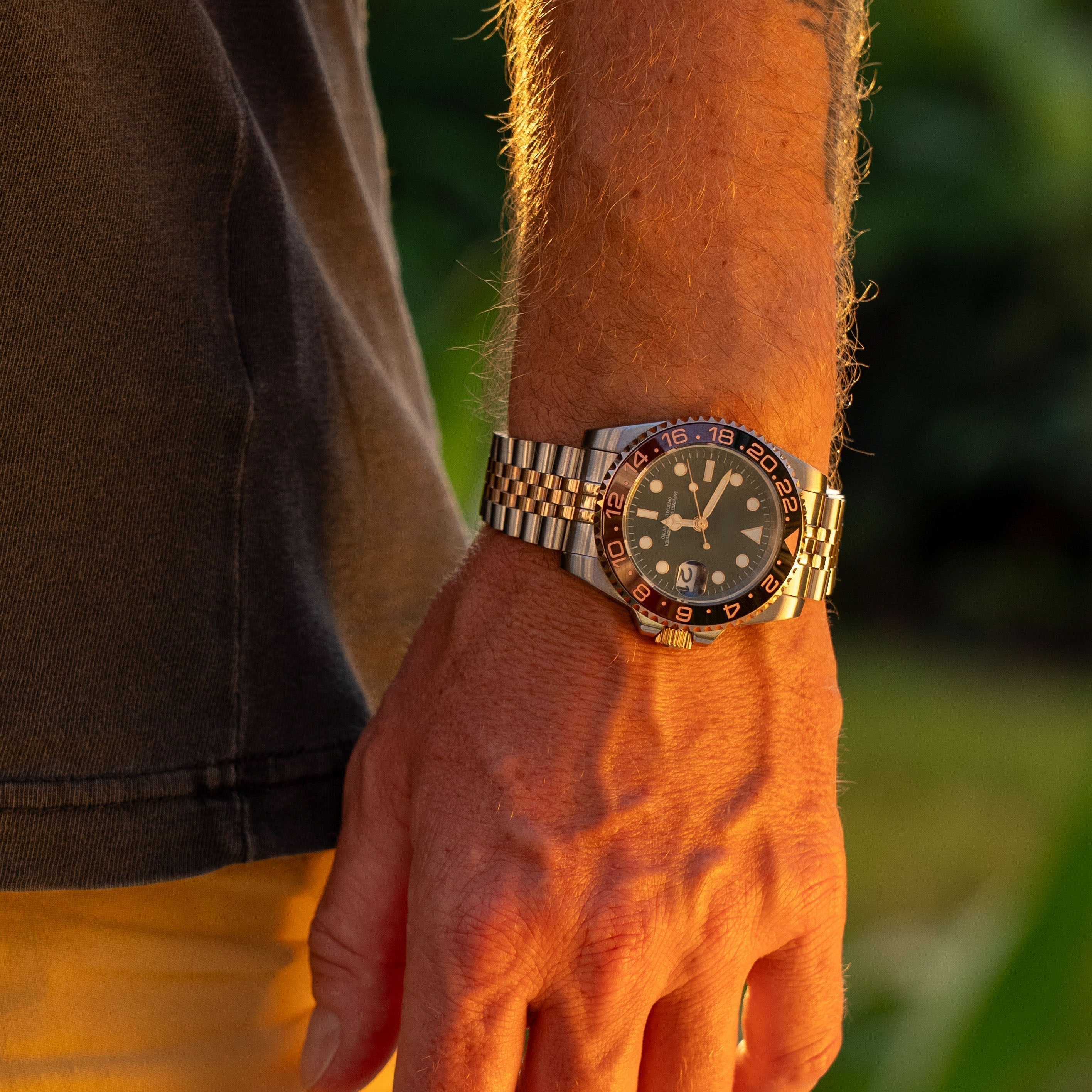 Automatic Watch 40mm – Brown/Gold Bezel, Steel Bracelet