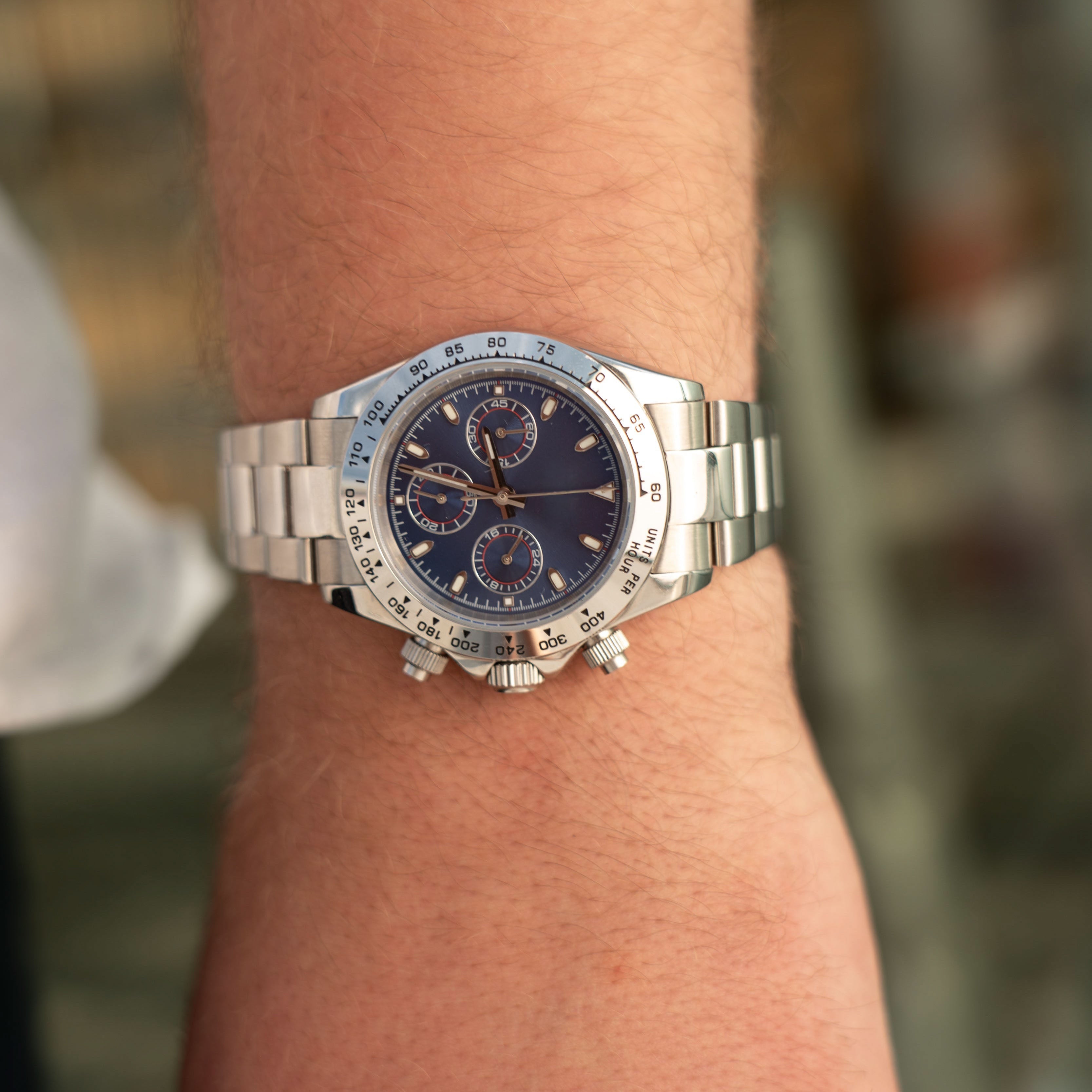 Racing Chronograph 40 mm – Isblå Skive