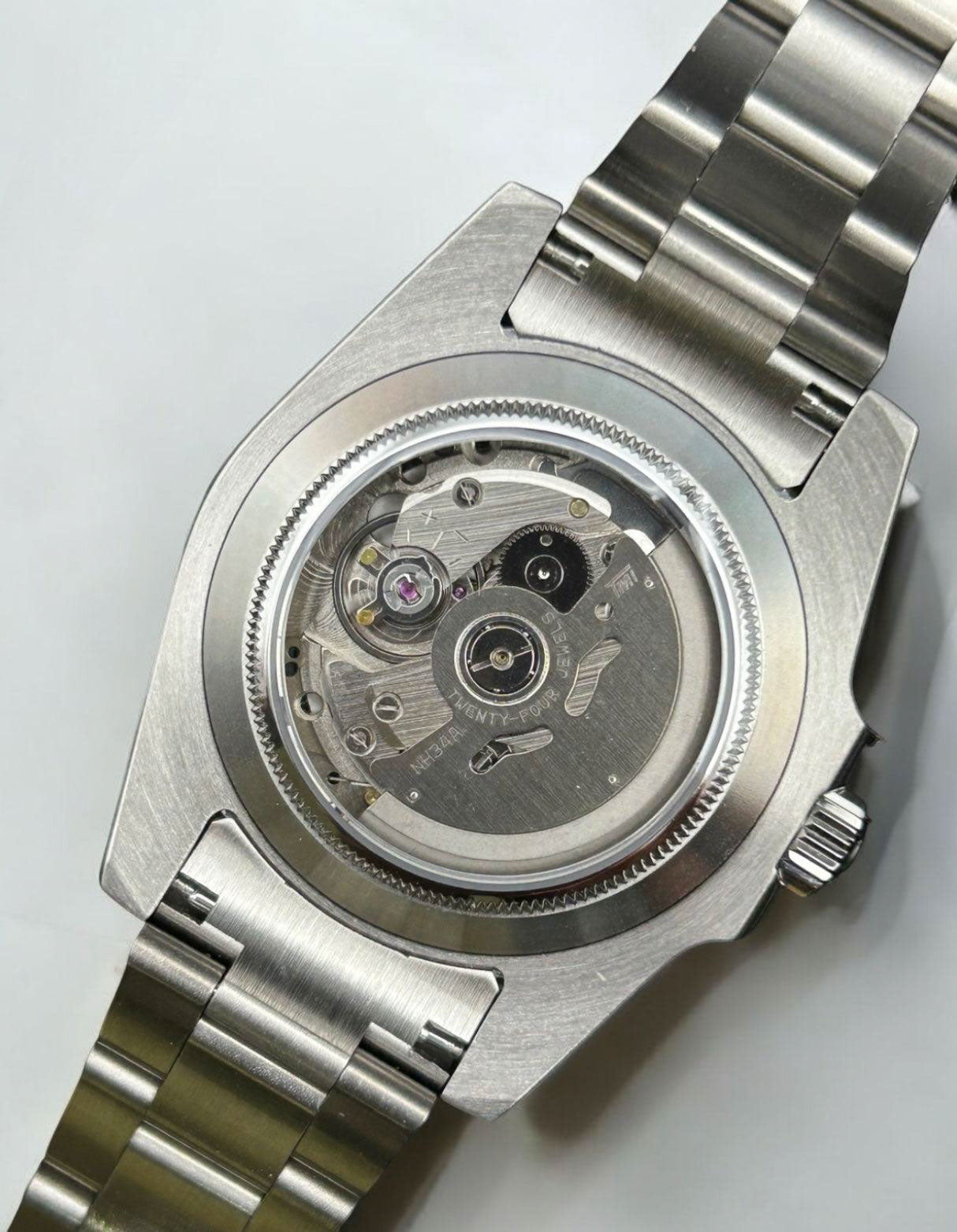 Automatisk Dykkerklokke 40 mm – Knallblå Skive