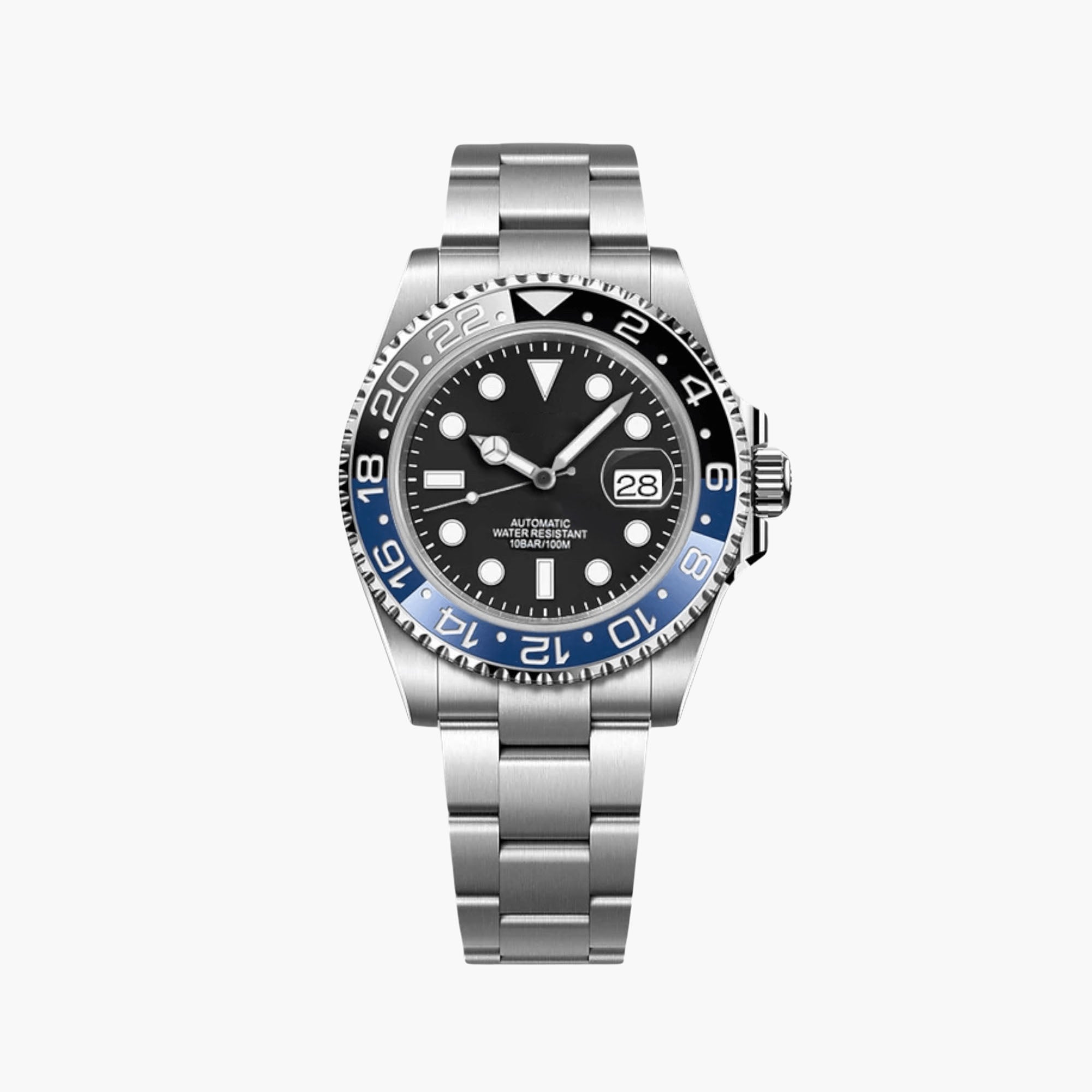 GMT Automatklokke 40 mm – Sort/Blå Ramme
