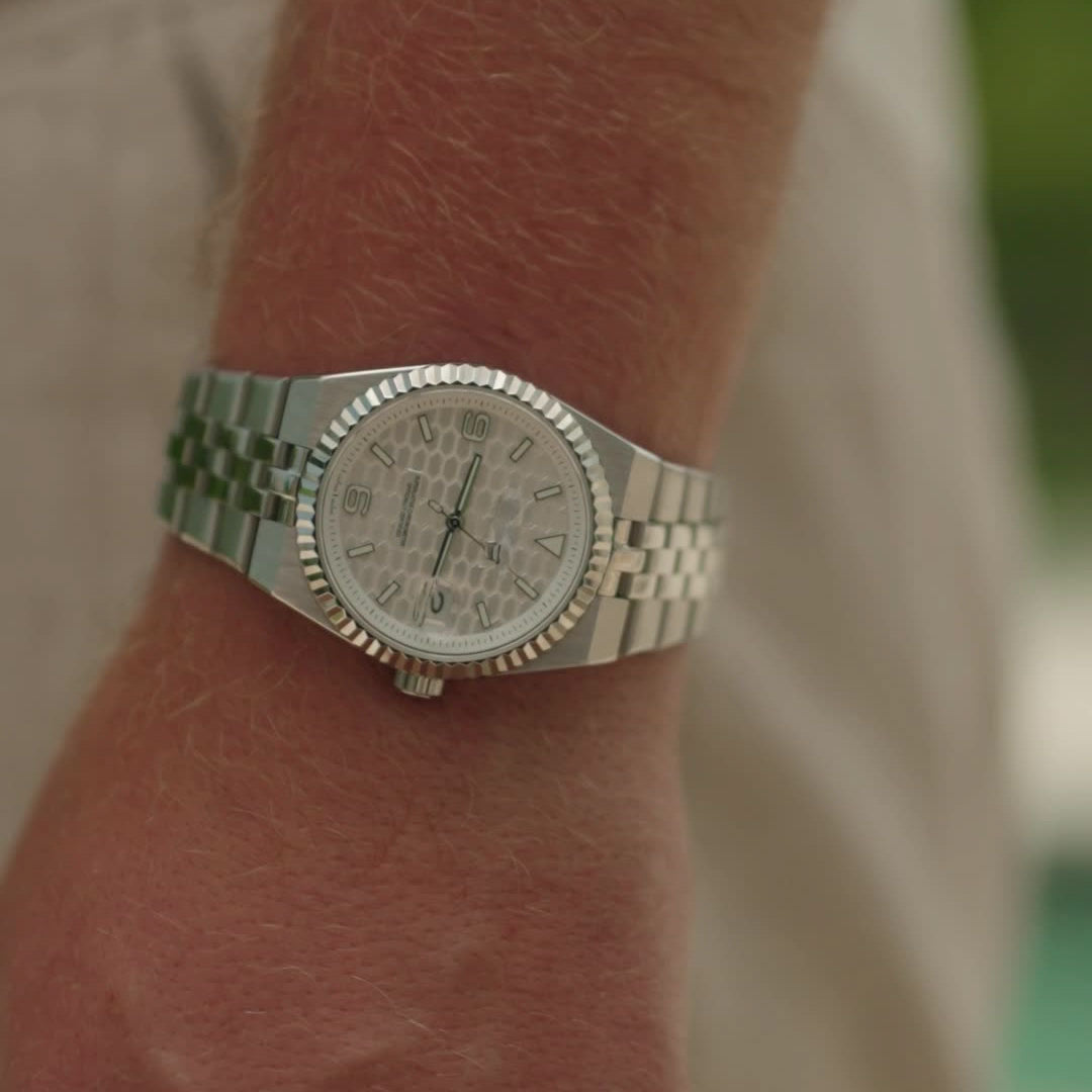 Klassisk Automatklokke 40 mm – Hvit Skive