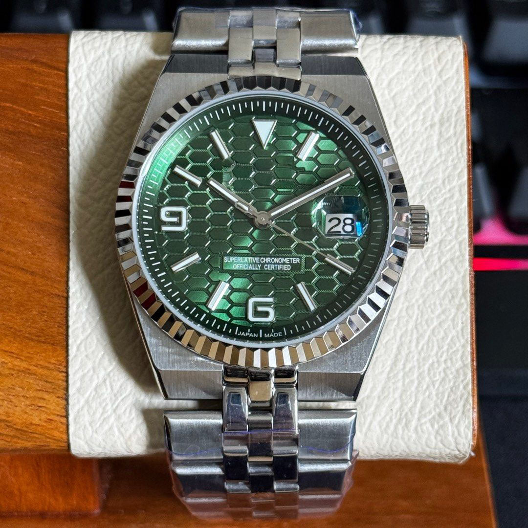Klassisk Automatklokke 40 mm – Grønn Skive