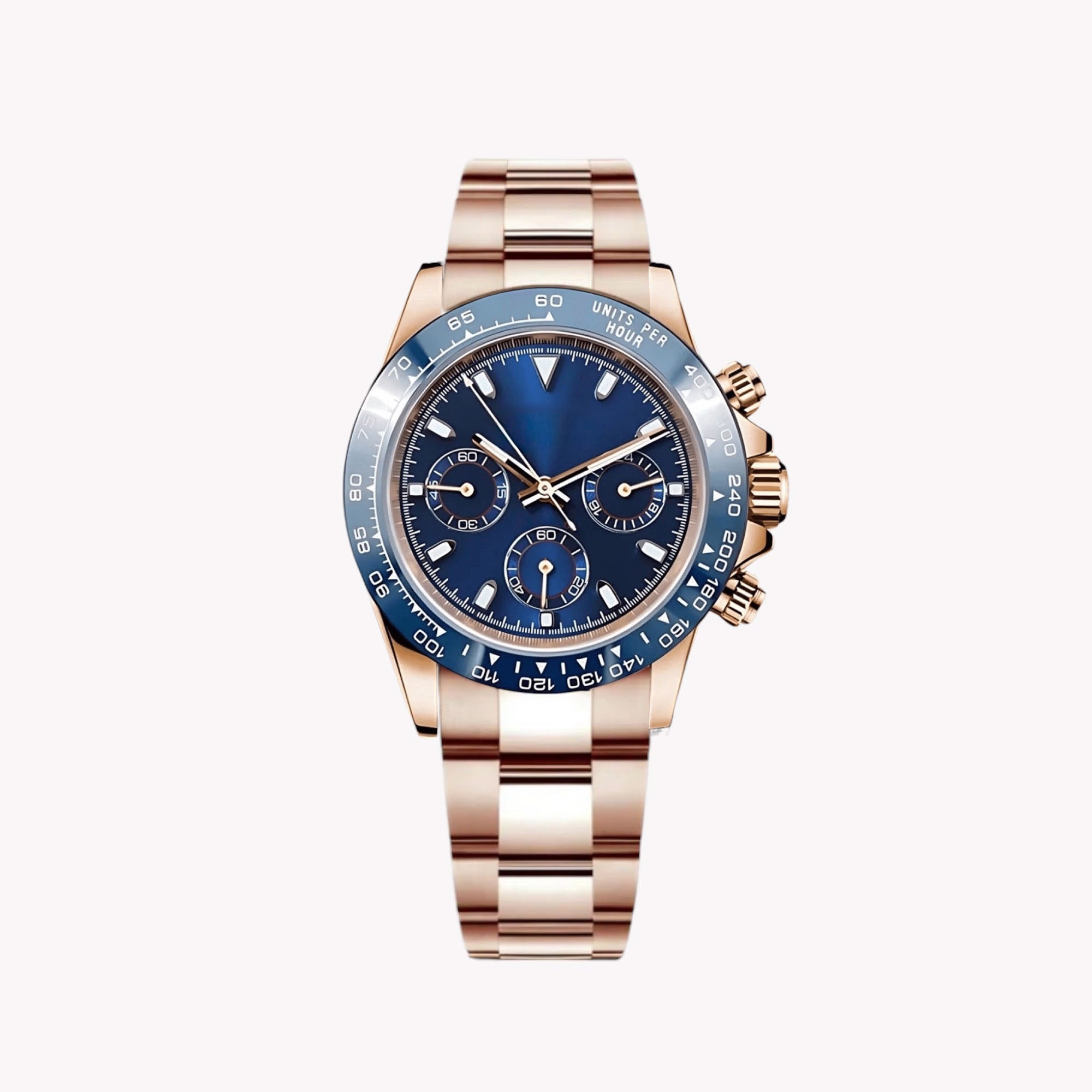 Racing Chronograph 40 mm – Rosegull/Blå