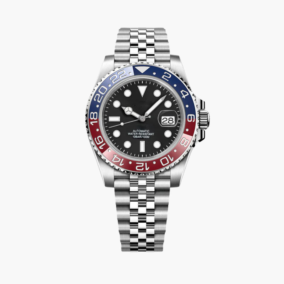 GMT Automatklokke 40 mm – Blå/Rød Ramme