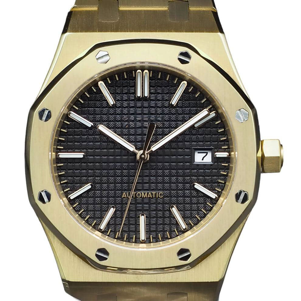 Octagonal Sports Watch – Gold/Black