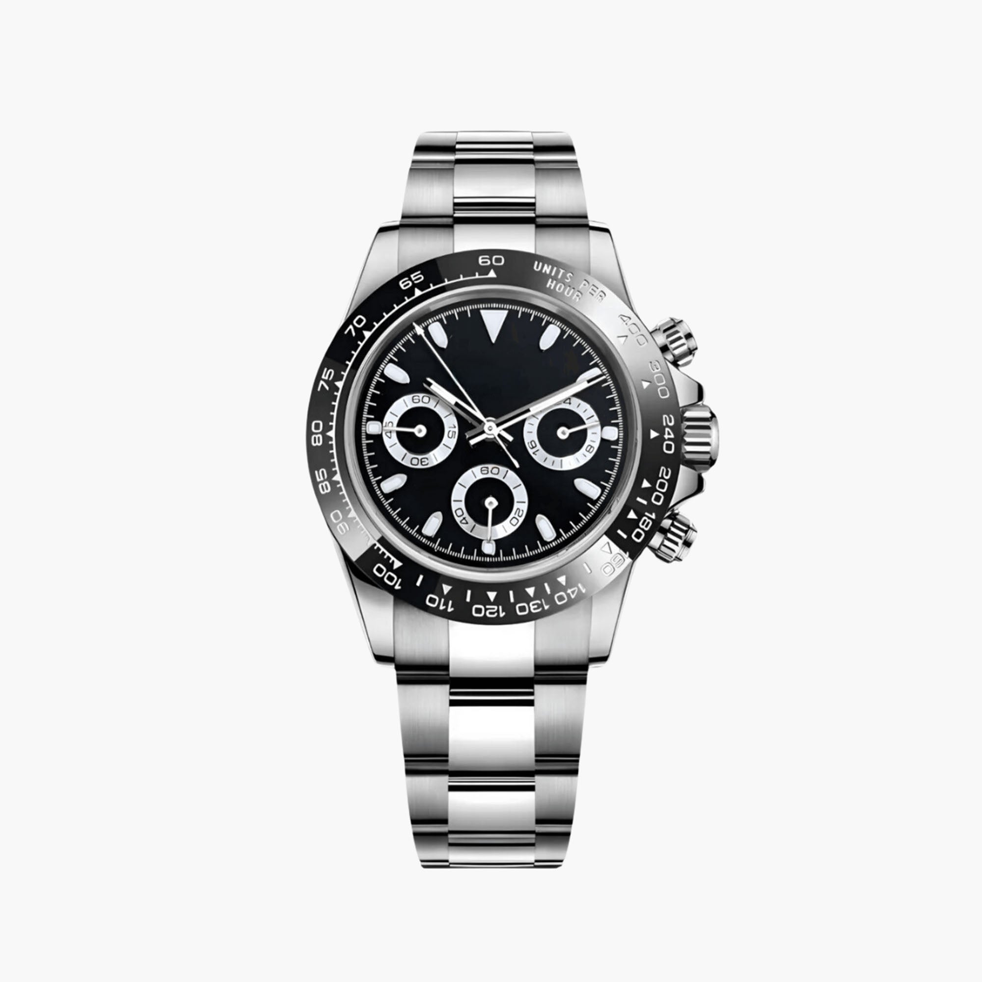 Racing Chronograph 40 mm – Sort, Gummirem