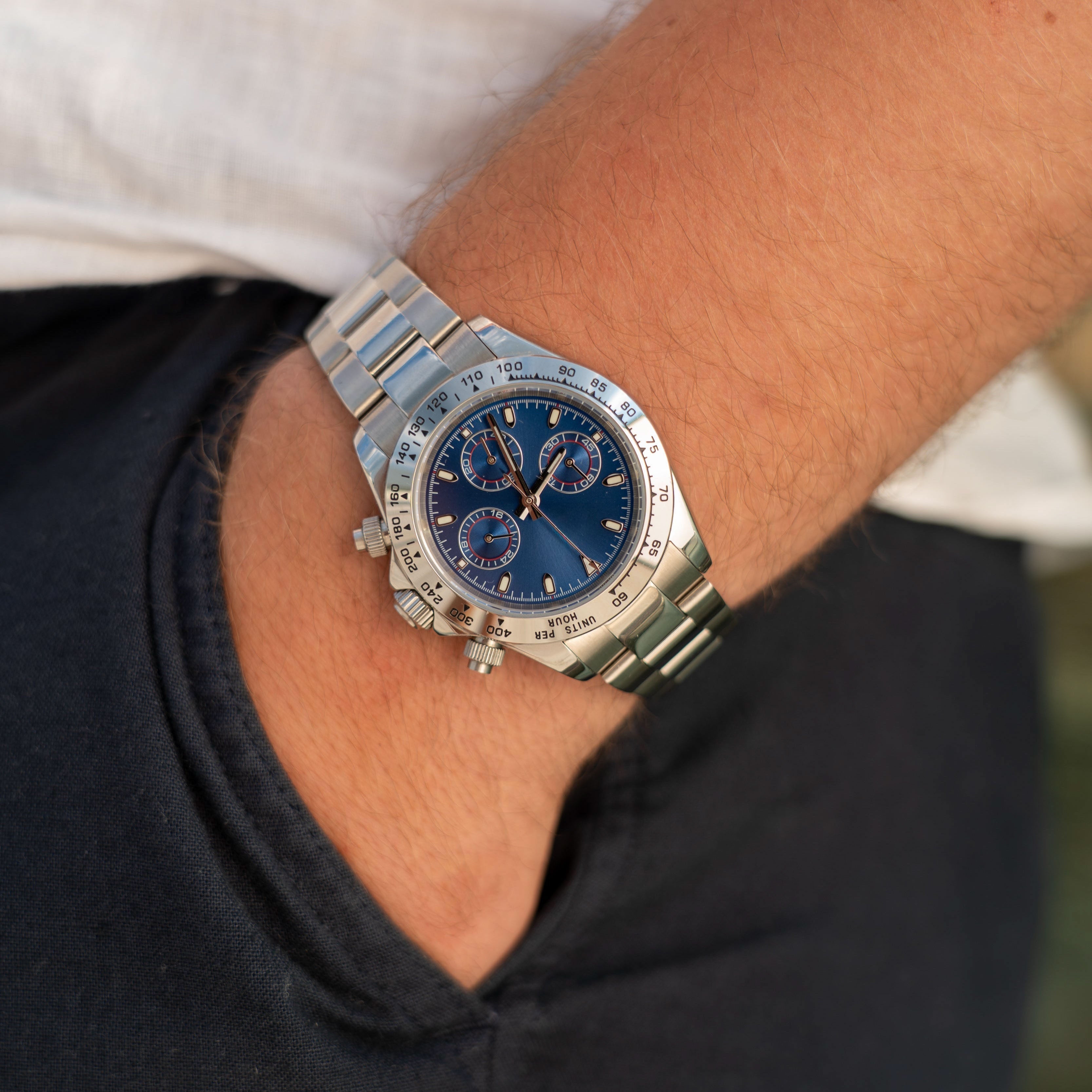Racing Chronograph 40 mm – Isblå Skive