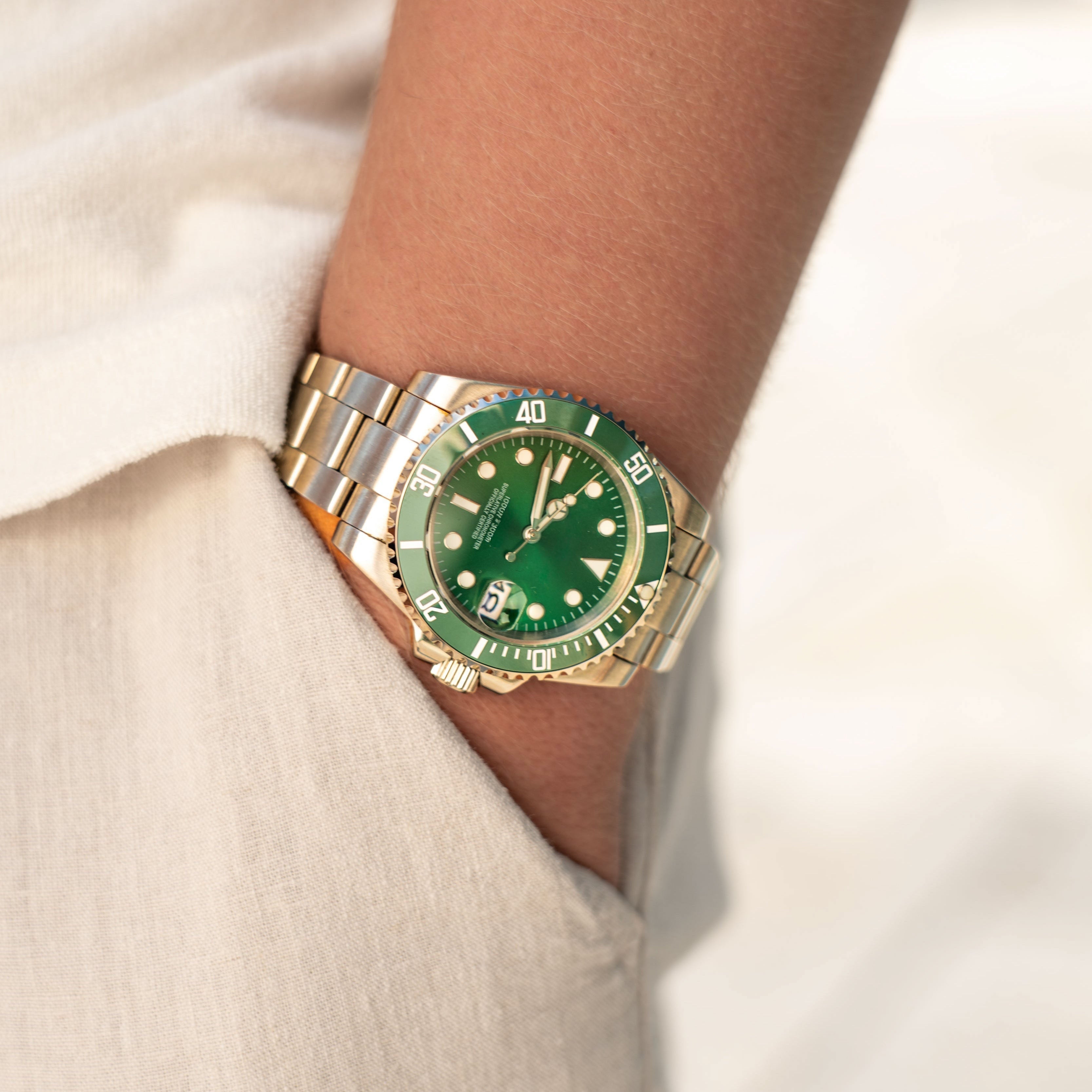 Automatisk Dykkerklokke 40 mm – Helgrønn