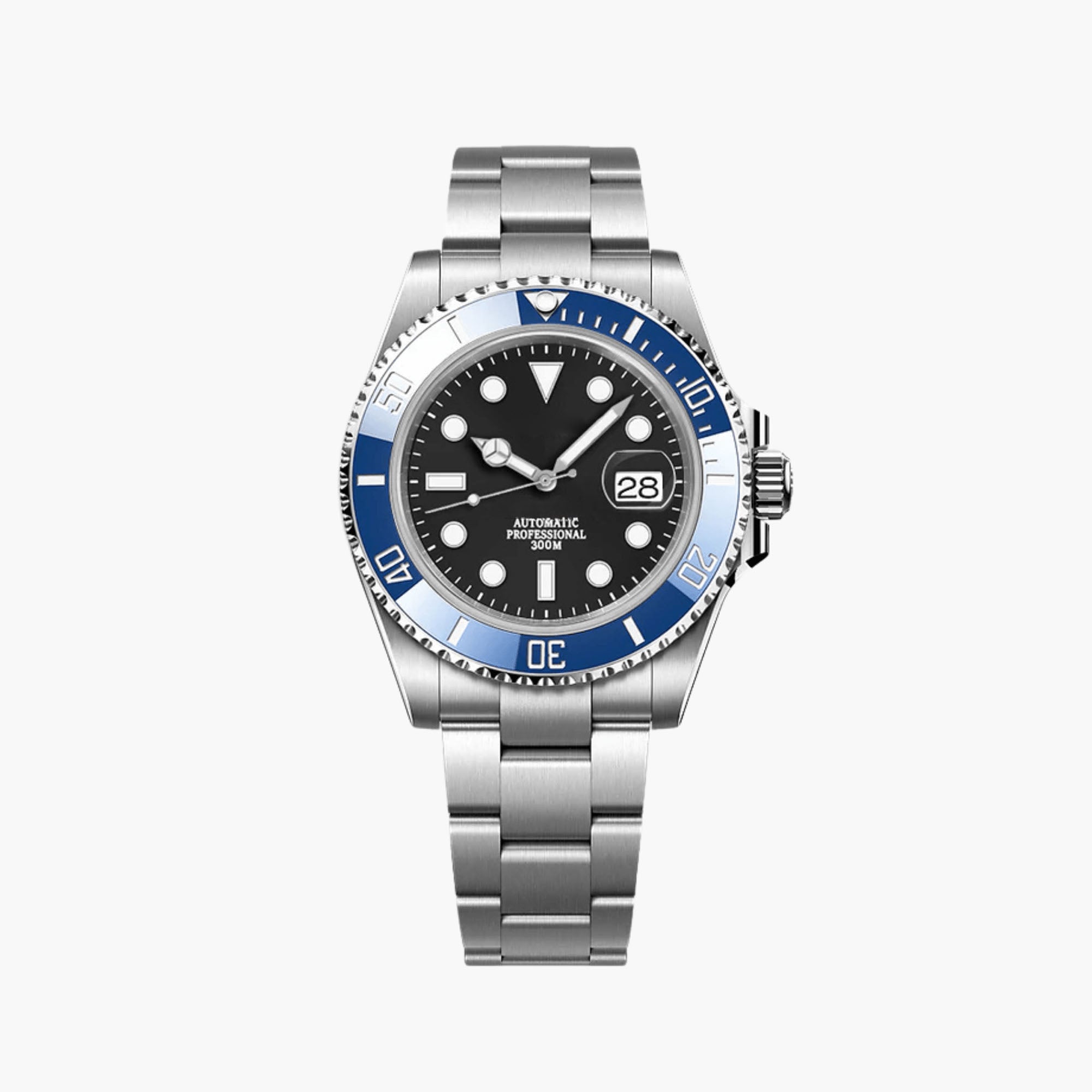 Automatisk Dykkerklokke 40 mm – Knallblå Skive